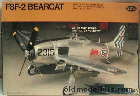 Testors 1/48 Grumman F8F-2 Bearcat - Chrome Plated - (F8F2), 215 plastic model kit